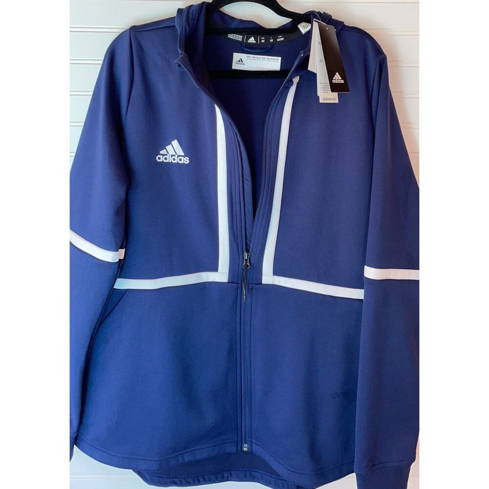 NWT Adidas Women Navy Blue Long Sleeve Under The Lights Full Zip Jacket Size XLT - Picture 5 of 7